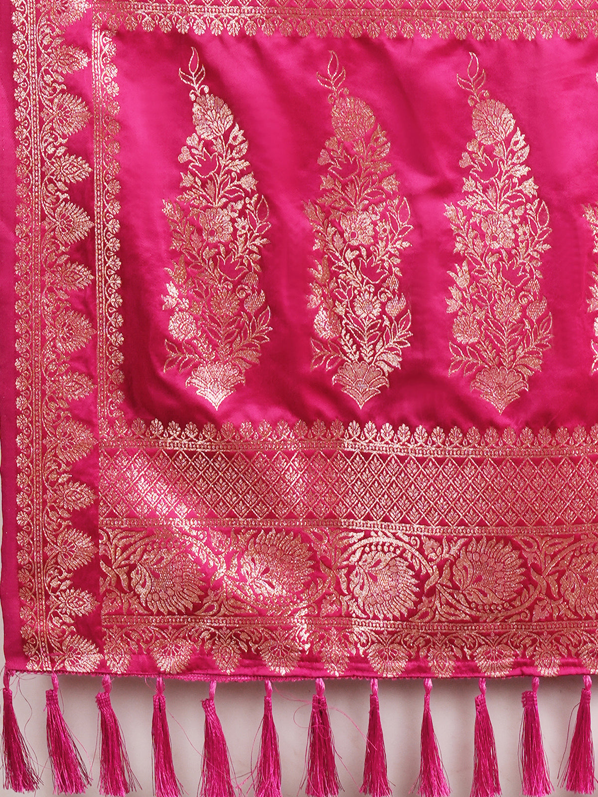 Pink Silk Blend saree – detail view 4
