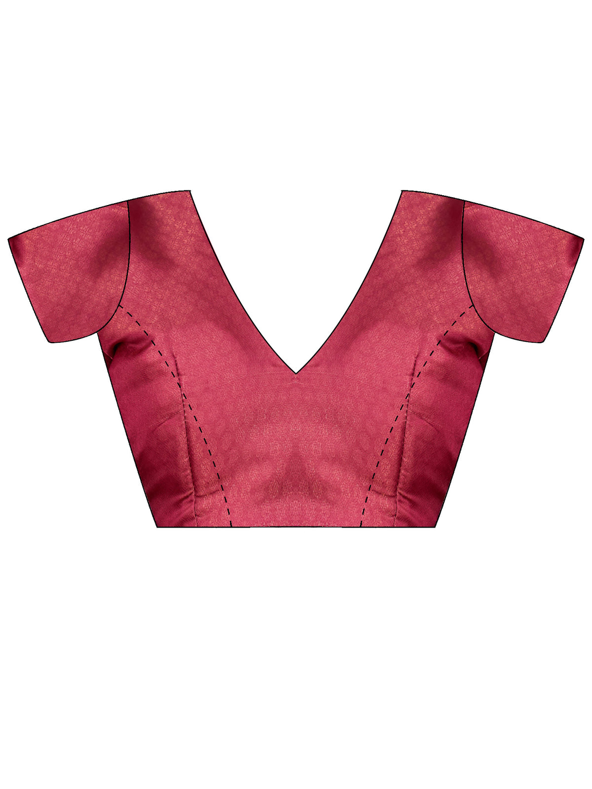 Unstitched pink silk blend blouse piece with ethnic motif design