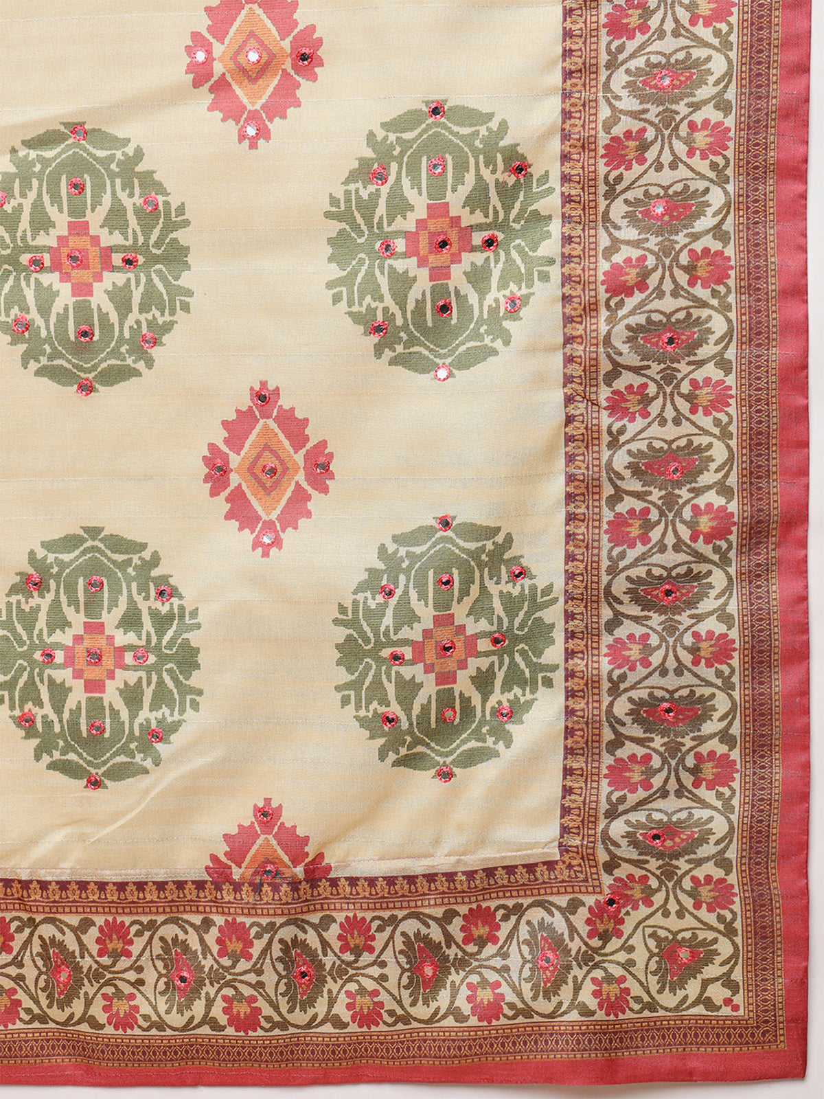 Peach Silk Blend saree – detail view 5