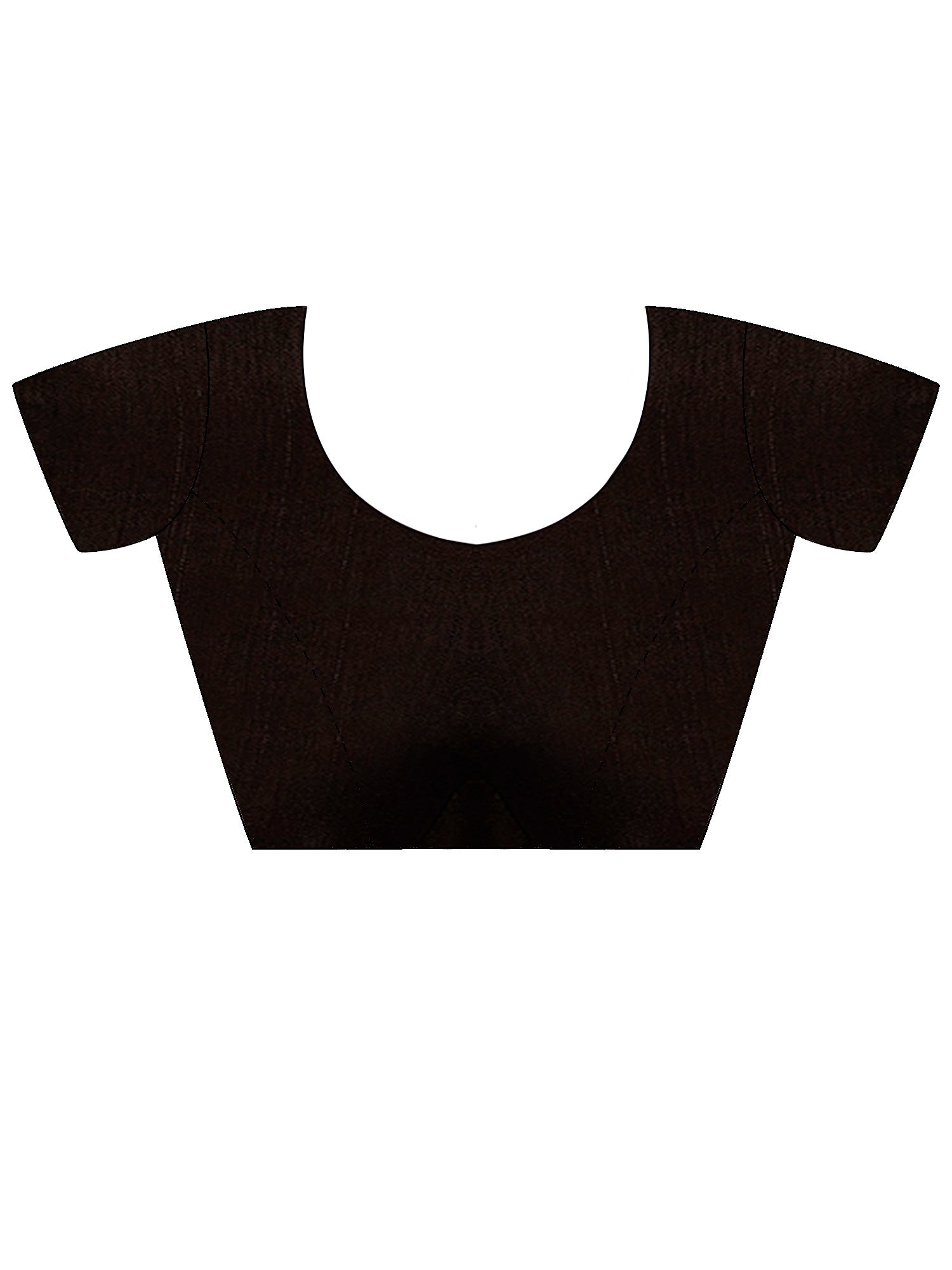 Unstitched black bhagalpuri silk blouse piece with solid design