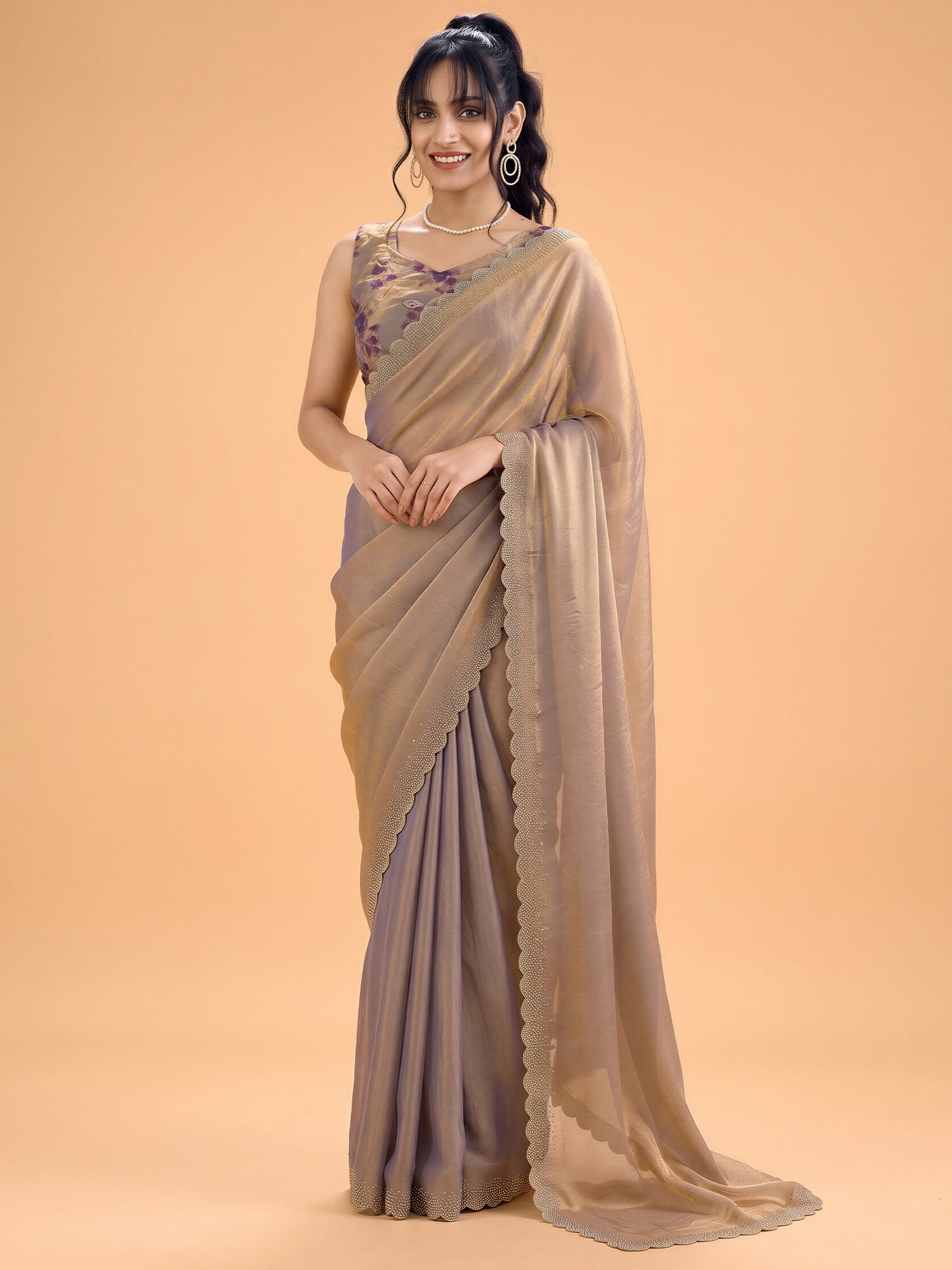 Metallic Silk saree – detail view 3