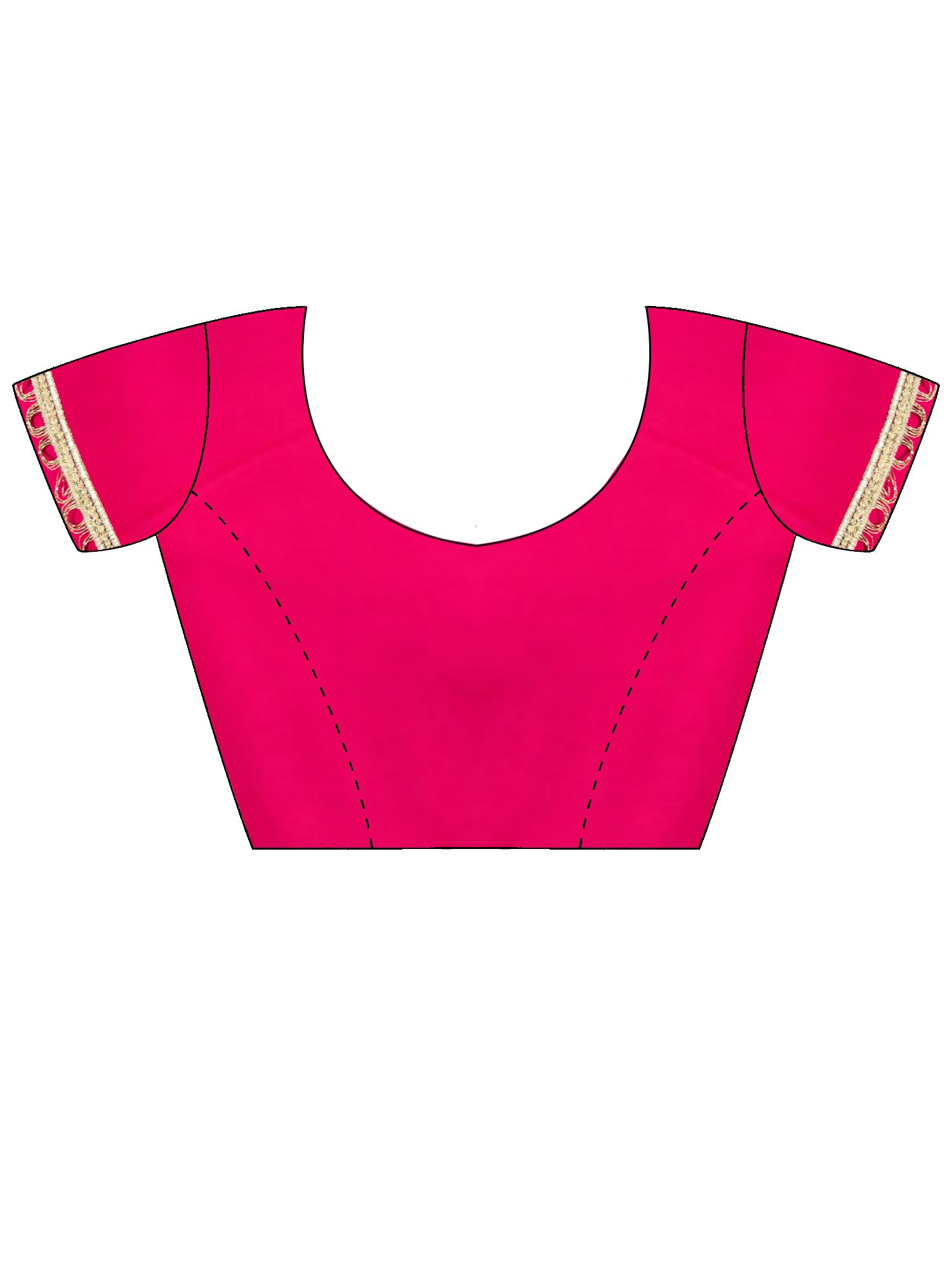 Unstitched pink georgette blouse piece with solid design