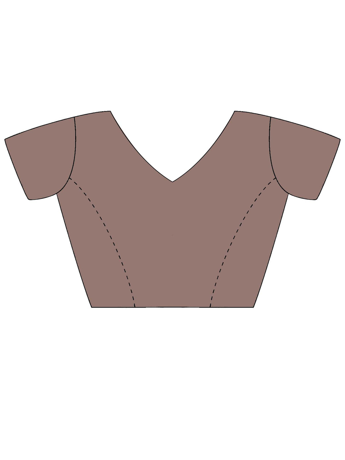 Unstitched grey satin silk blouse piece with solid design