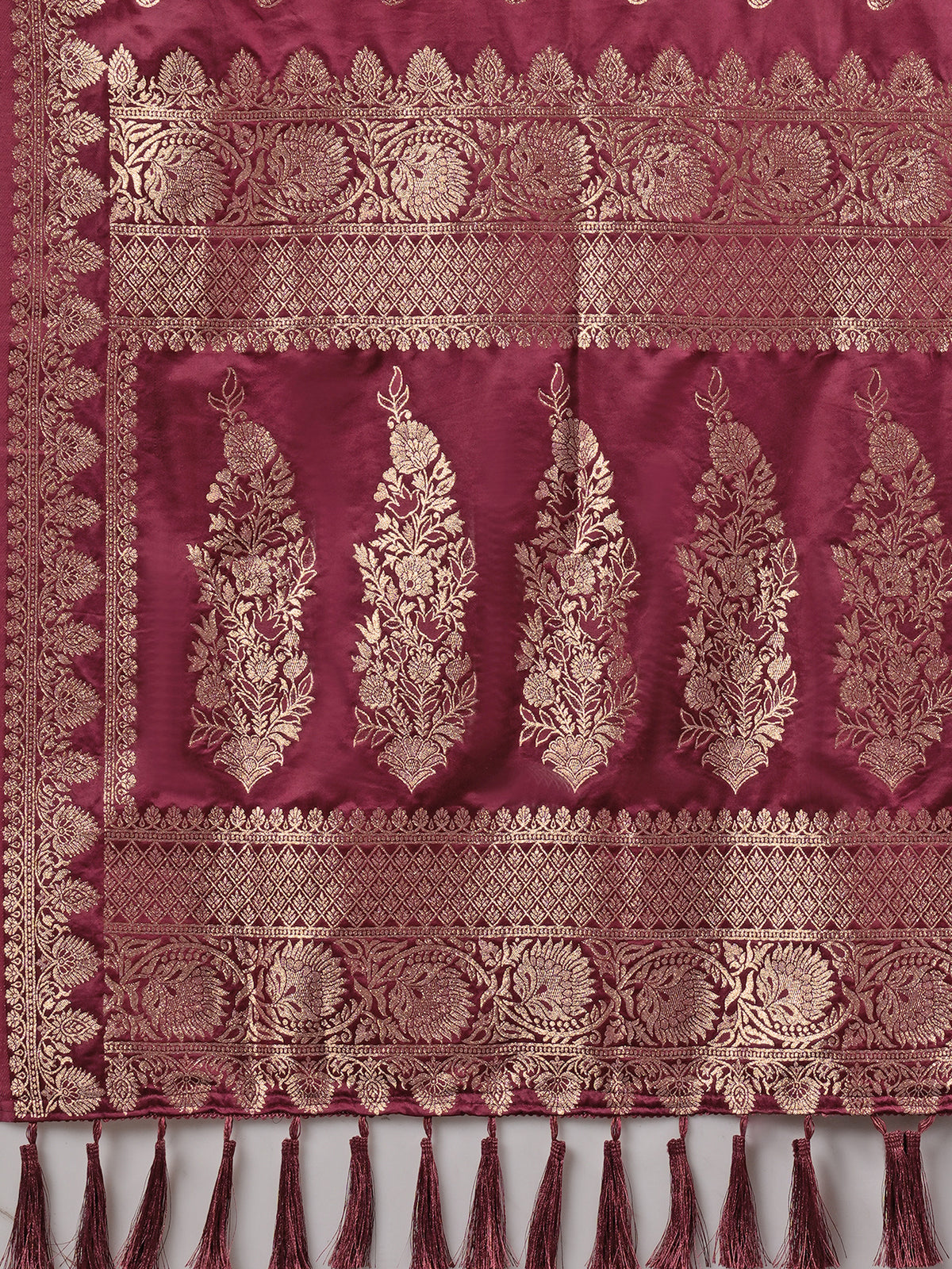 Wine Silk Blend saree – detail view 4
