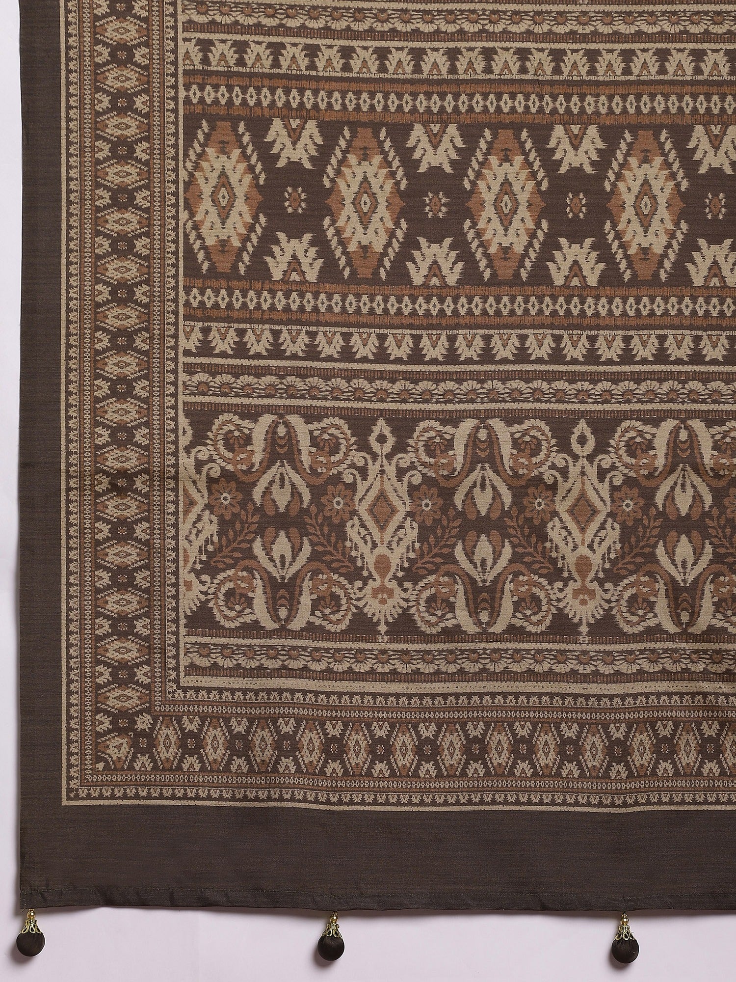Light Brown Silk Blend saree – detail view 5