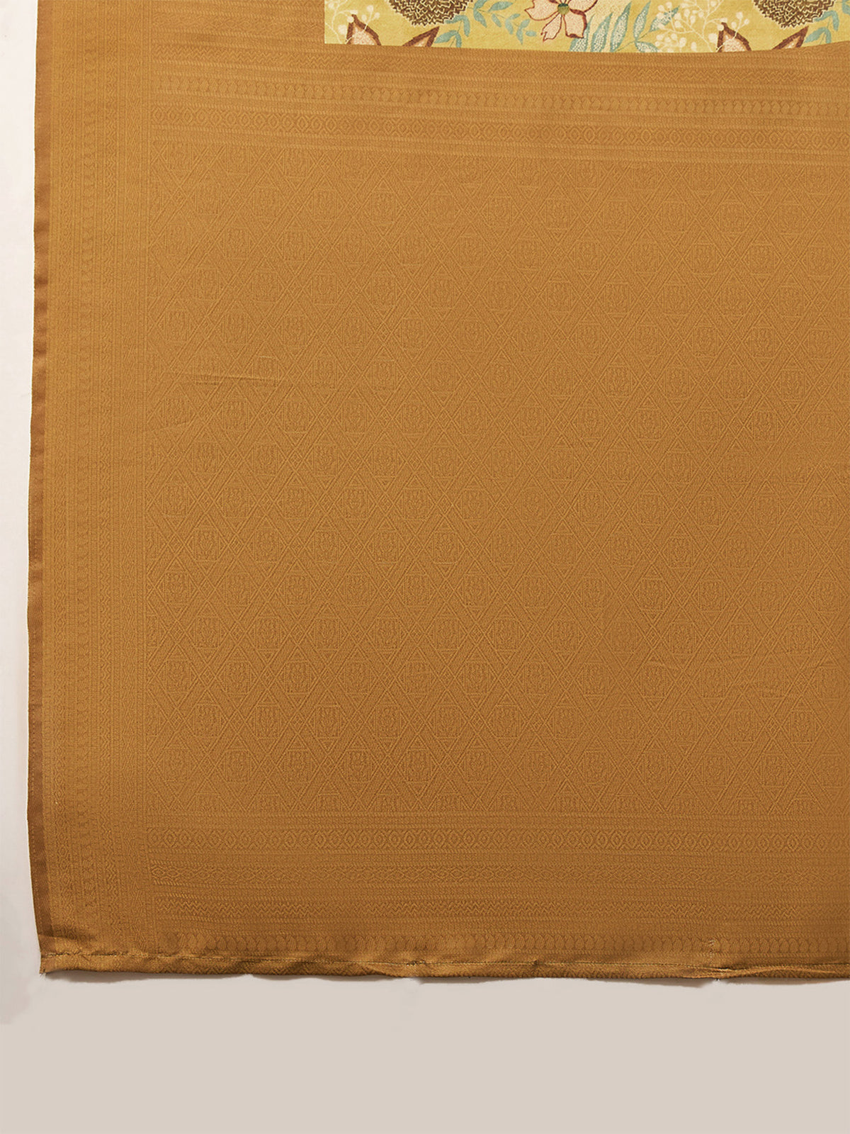 Mustard Silk Blend saree – detail view 5