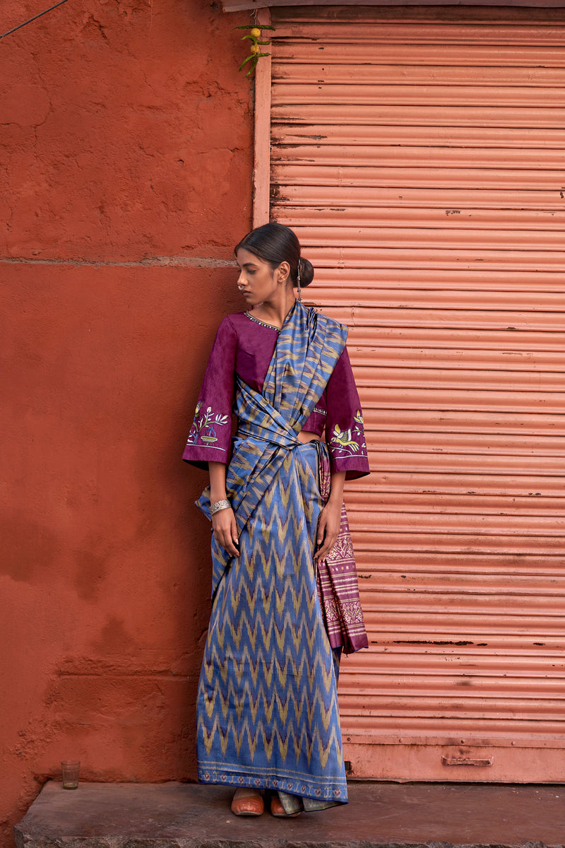 Emerald Elegance Gulabi Nagri Saree