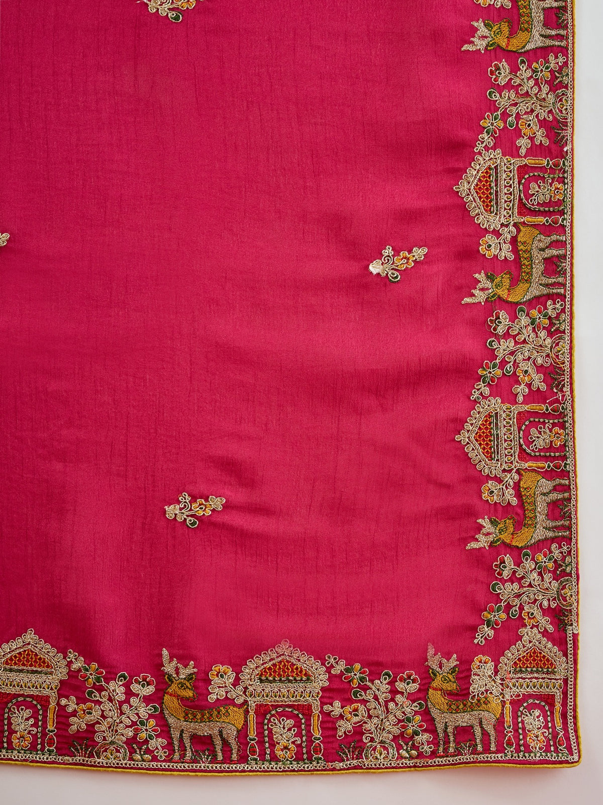 Pink Silk Blend saree – detail view 4