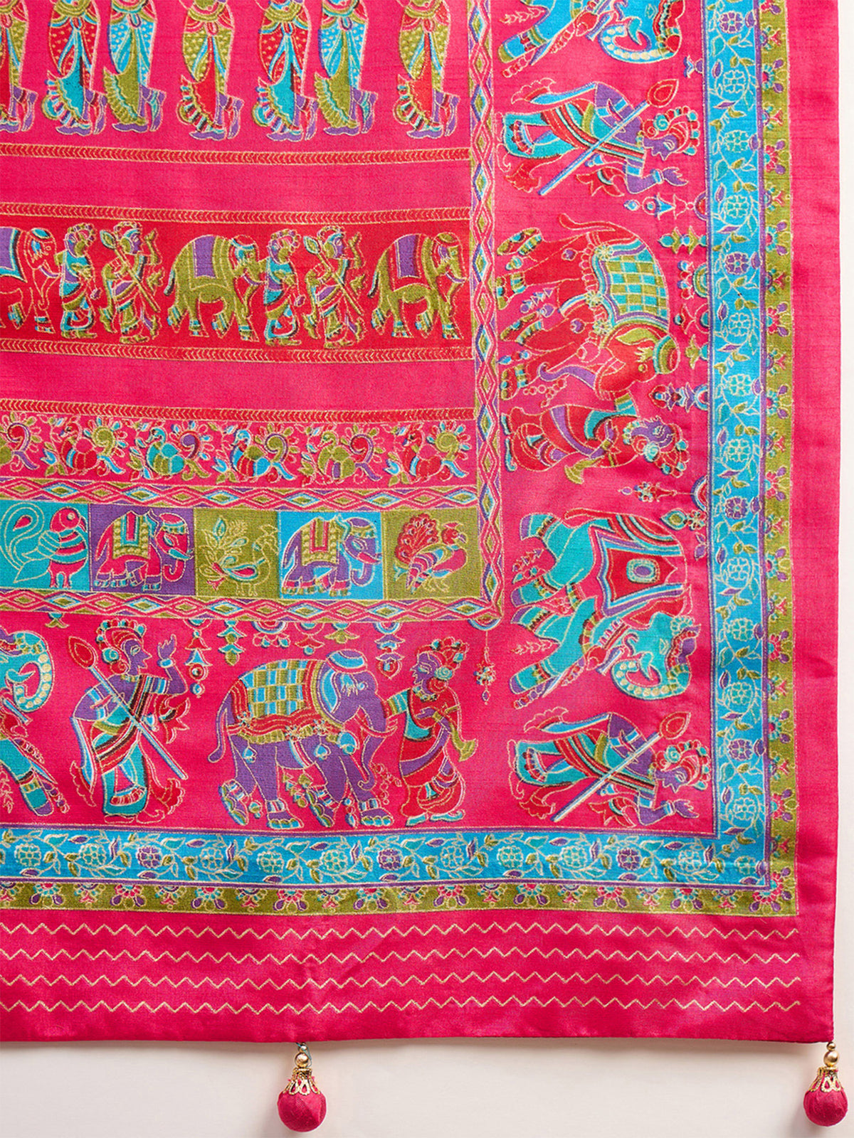 Pink Silk Blend saree – detail view 5