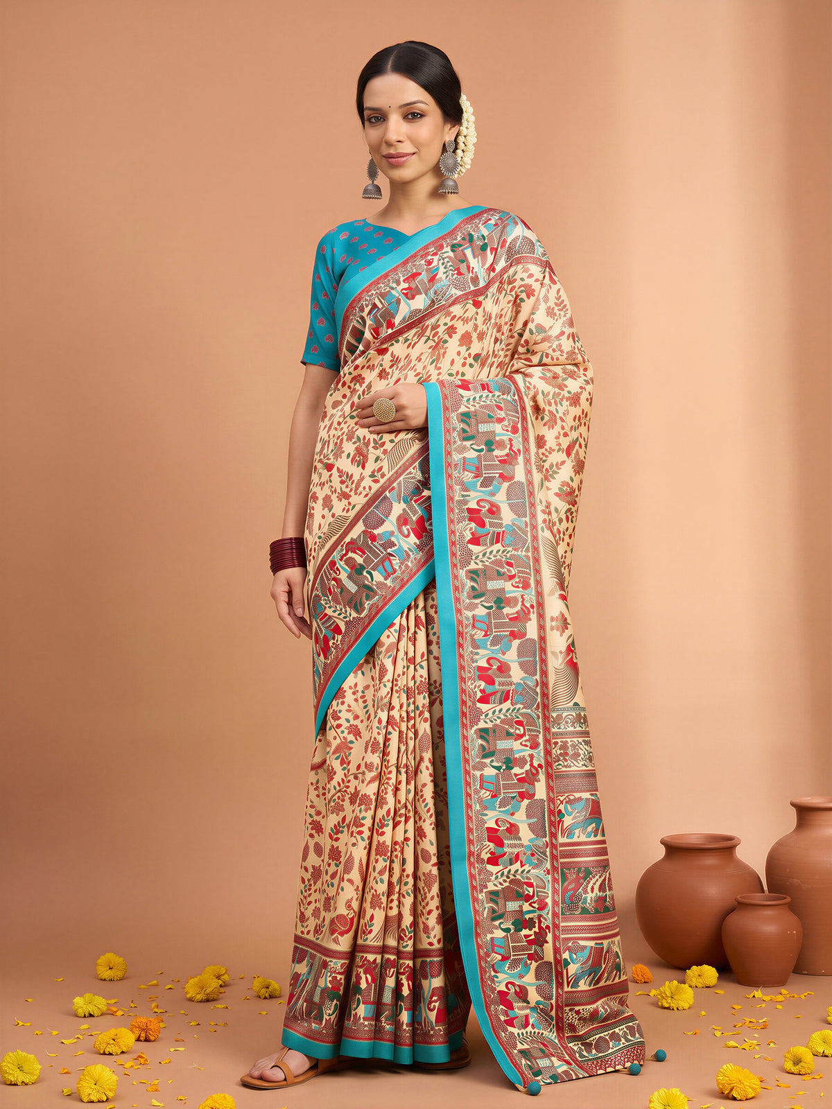 Assorted Silk Blend saree – detail view 2