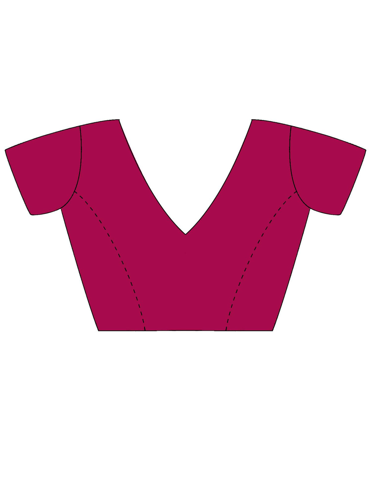 Unstitched pink crepe blouse piece with solid design
