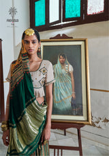 Khadi cotton with embroidery mirror work