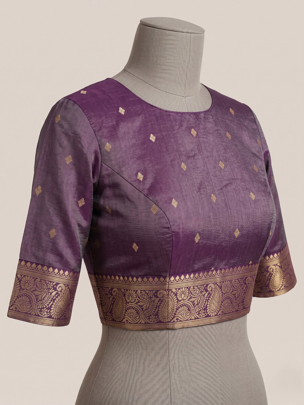 Purple Silk Blend saree – detail view 2
