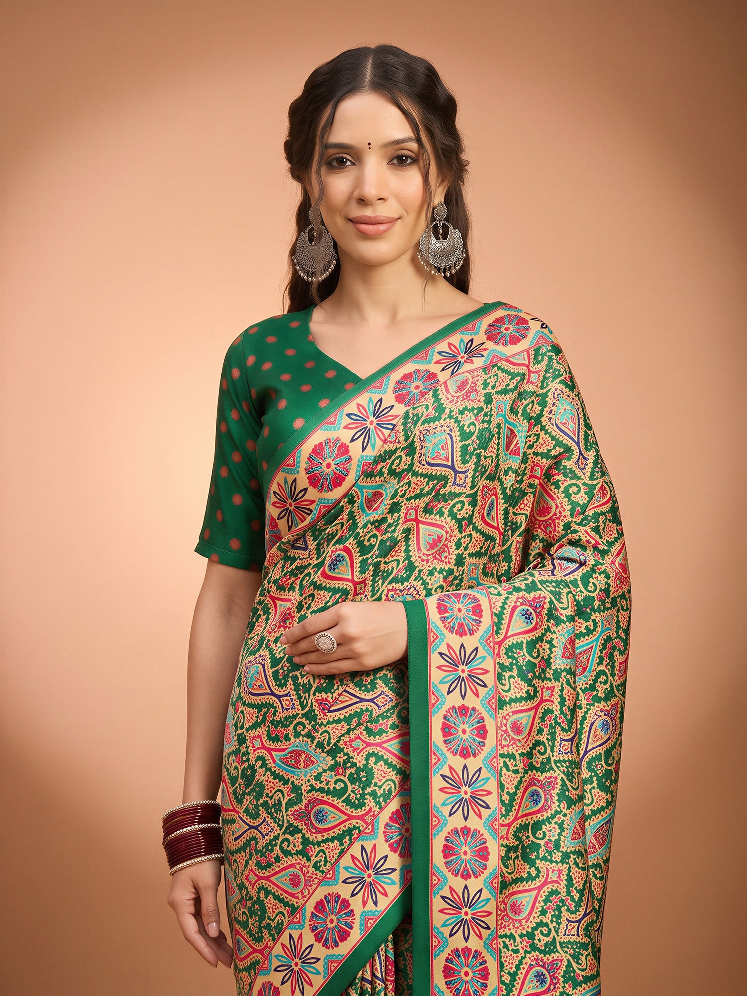 Assorted Silk Blend saree – detail view 4