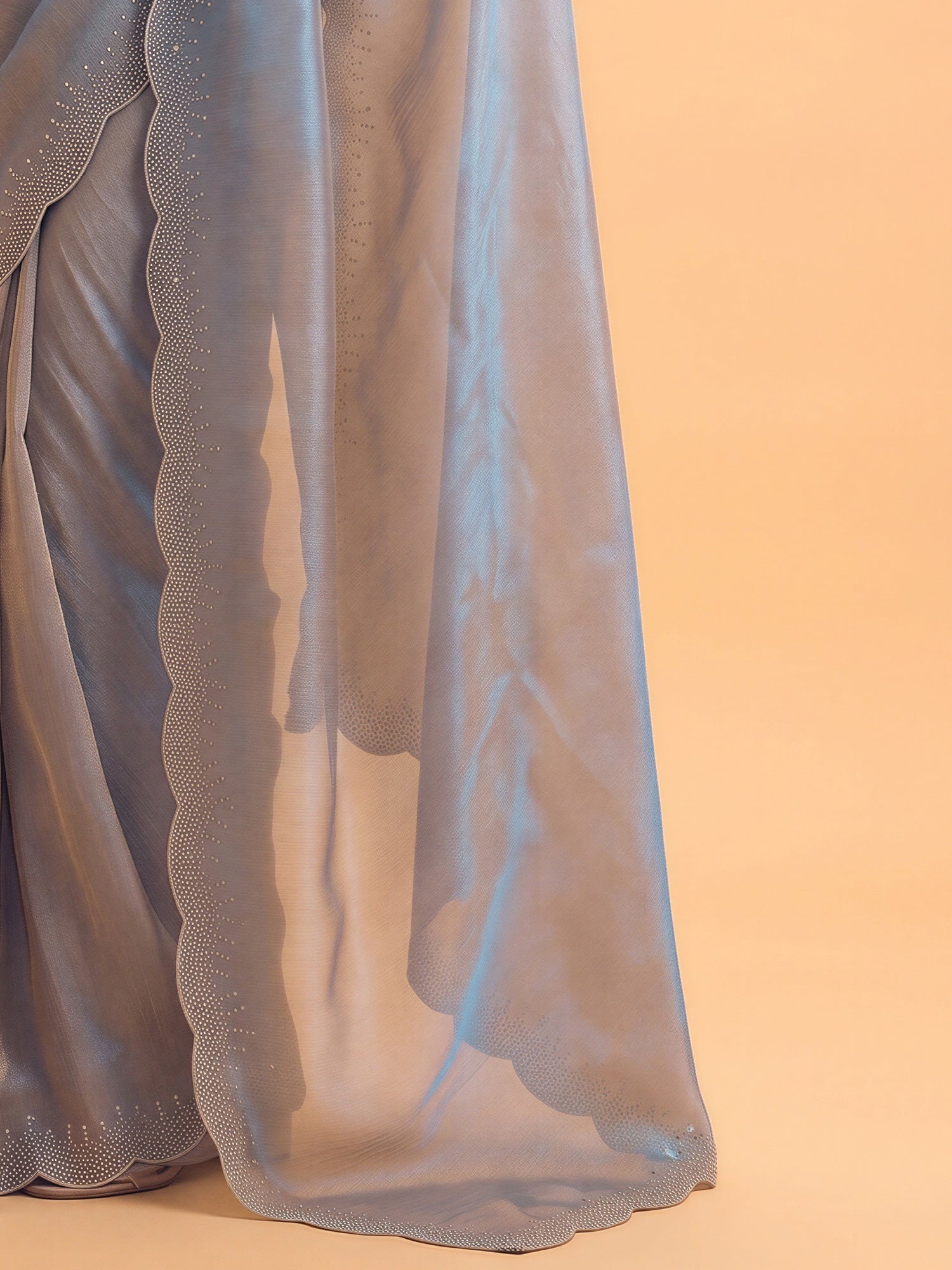 Metallic Satin Silk saree – detail view 5