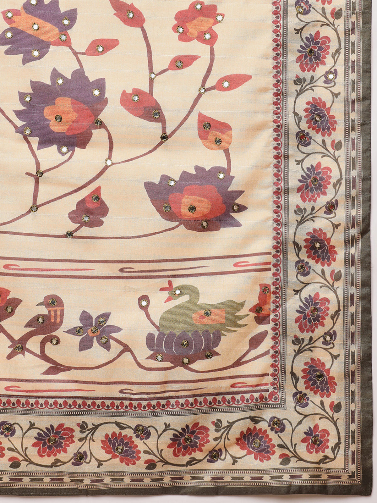 Light Brown Silk Blend saree – detail view 5