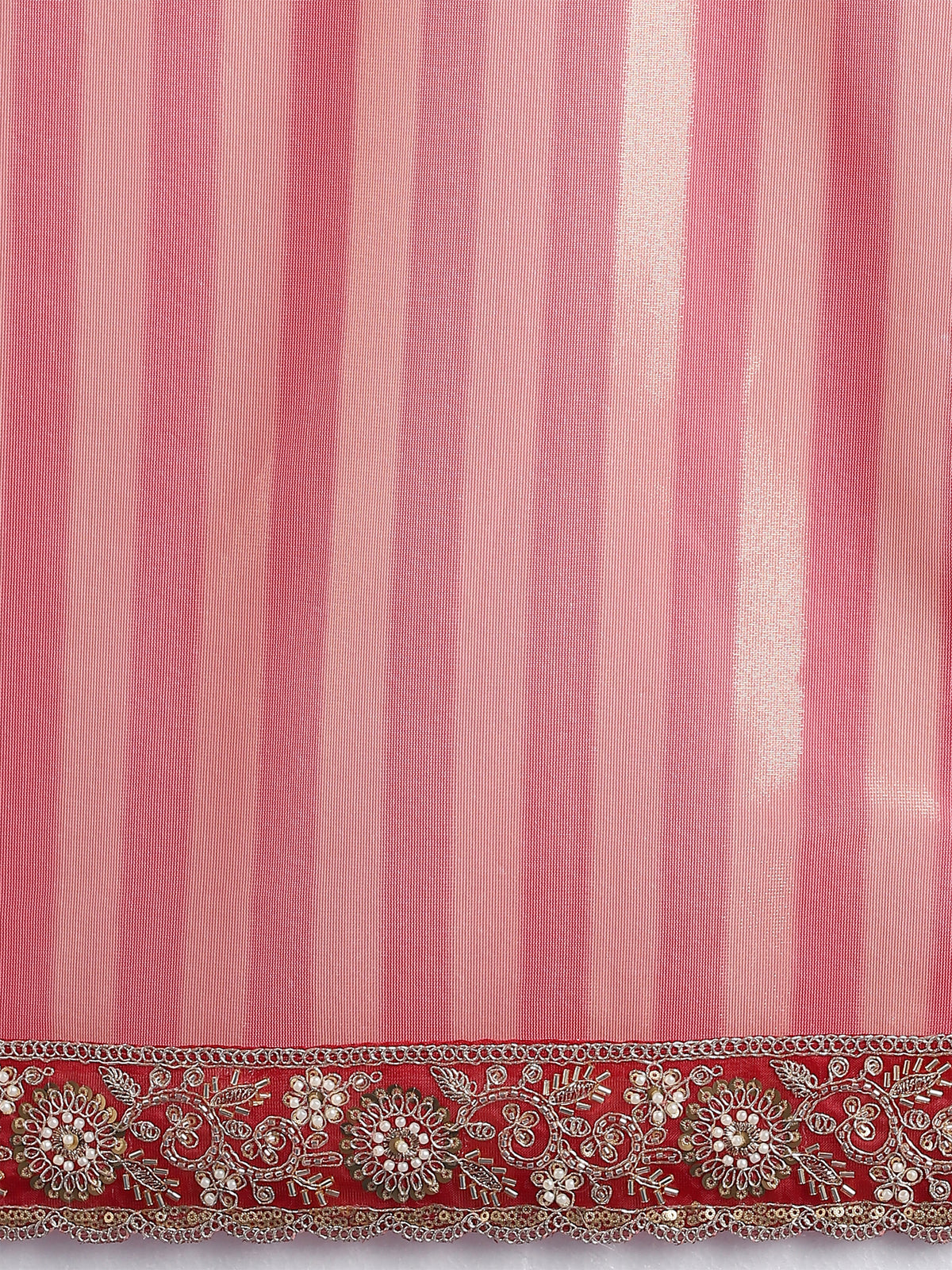Maroon Net saree – detail view 5
