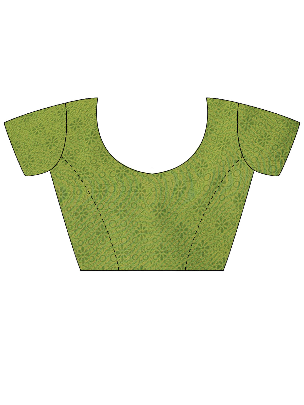 Unstitched light green georgette blouse piece with embellished design