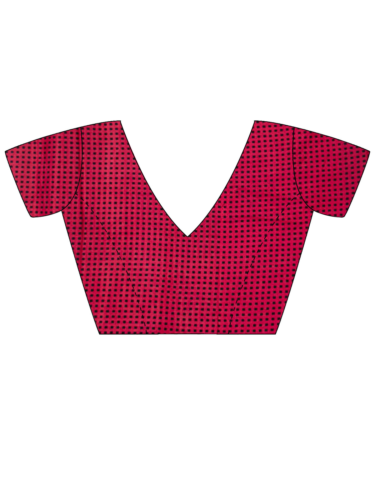 Unstitched pink silk blend blouse piece with geometric design