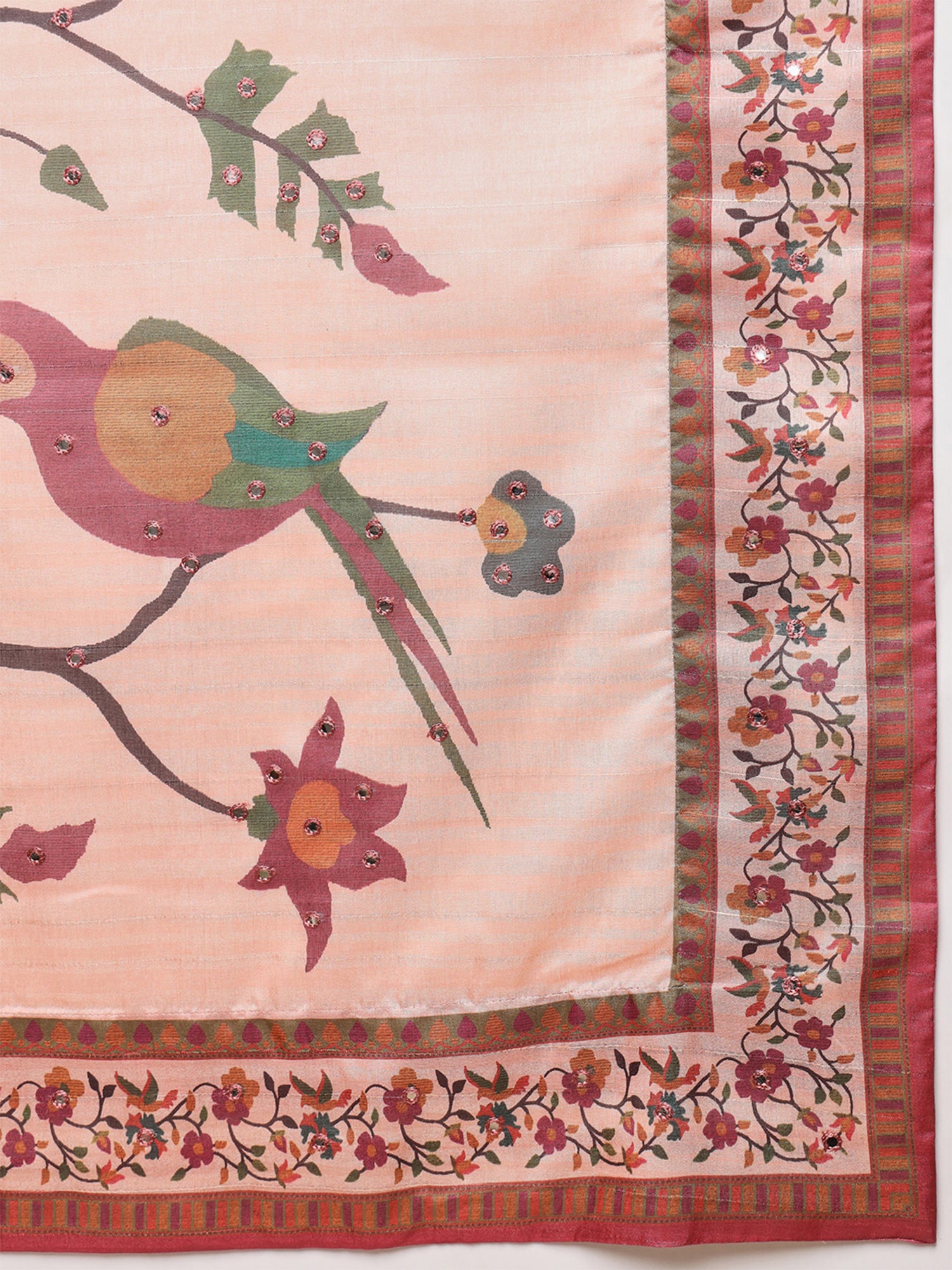 Pink Silk Blend saree – detail view 5