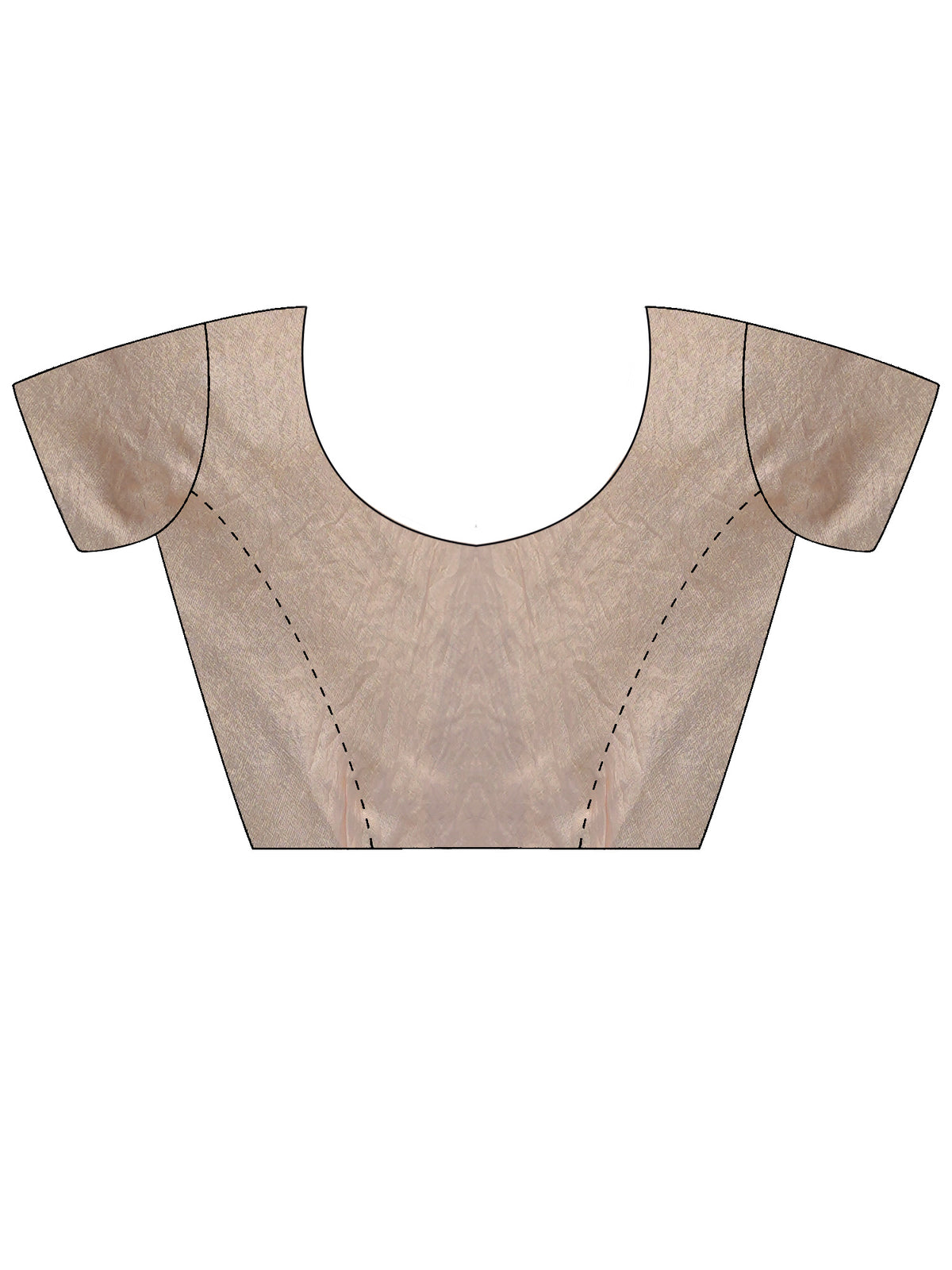 Unstitched metallic satin silk blouse piece with solid design