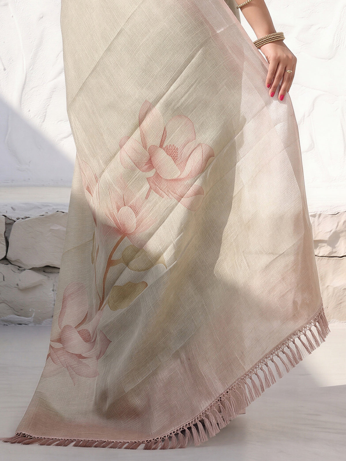 Metallic Cotton Silk saree – detail view 5