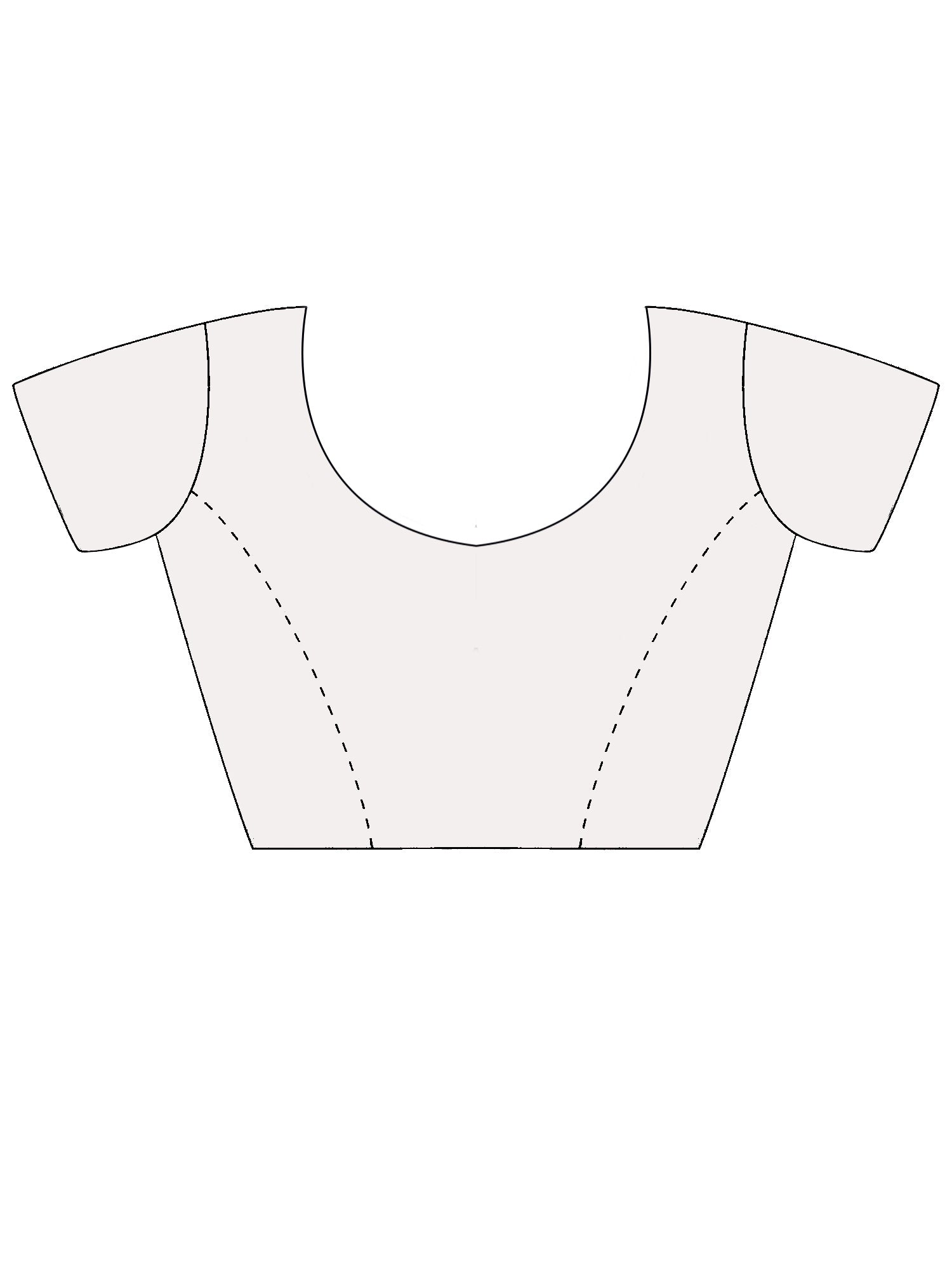 Unstitched white georgette blouse piece with solid design