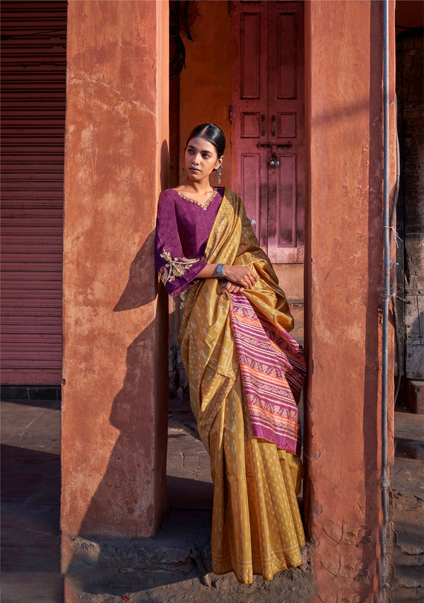 Gulabi Nagri Sunshine Yellow Saree