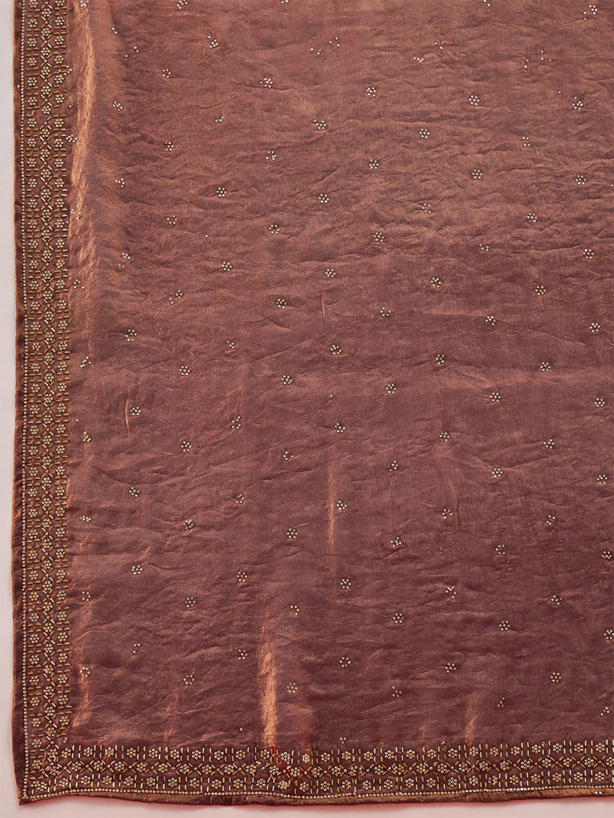 Metallic Satin Silk saree – detail view 5