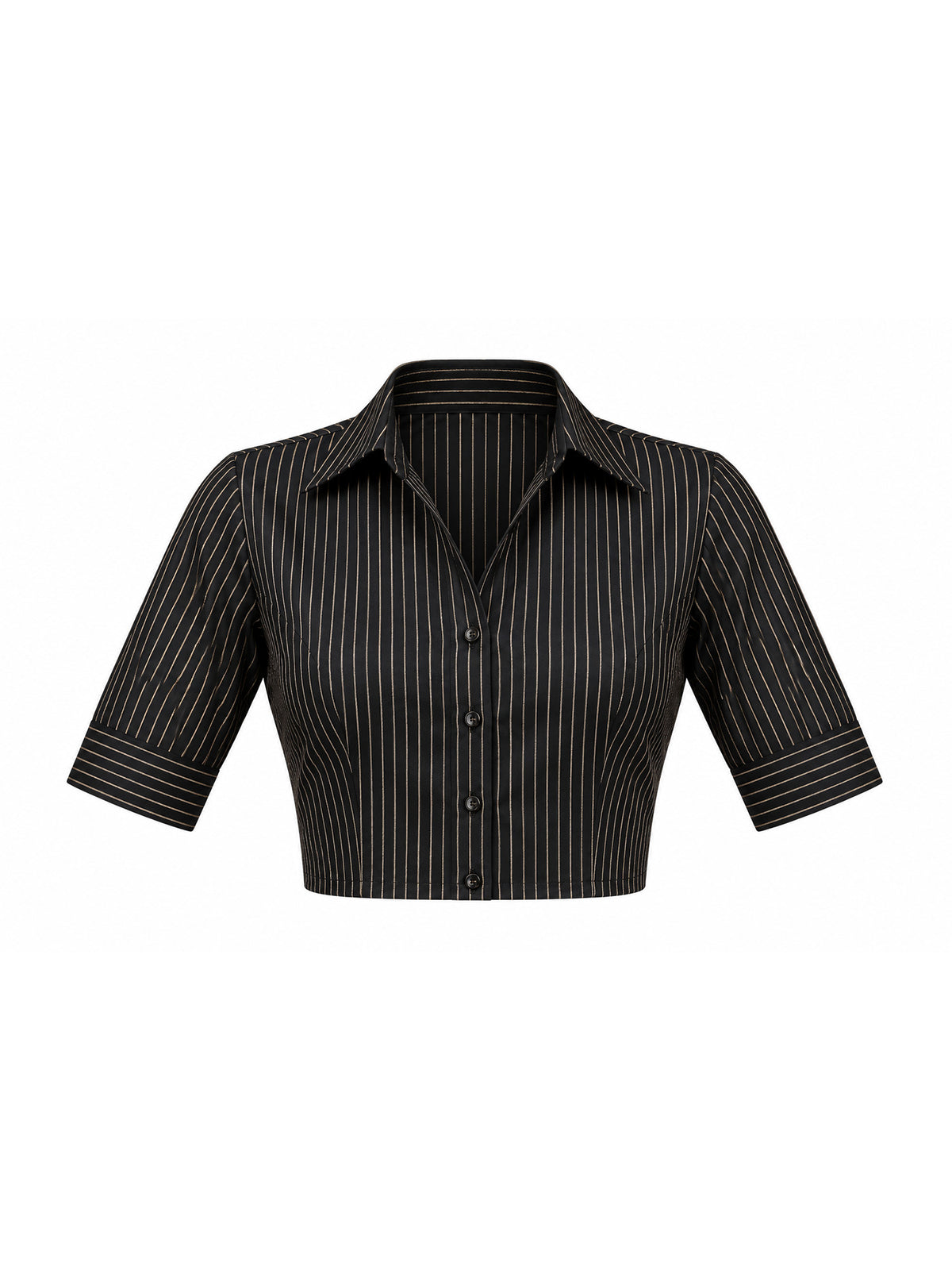Unstitched black crepe blouse piece with solid design
