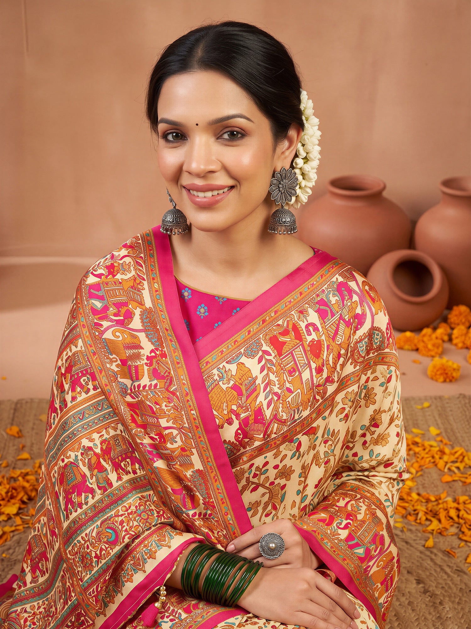 Assorted Silk Blend saree – detail view 4