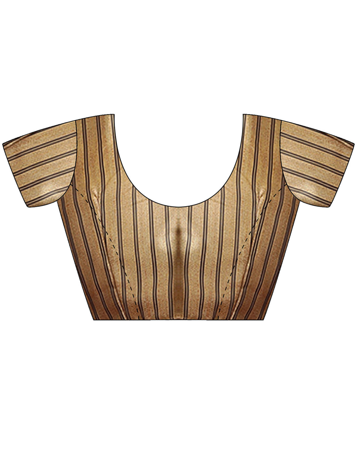 Unstitched cream cotton blend blouse piece with striped design