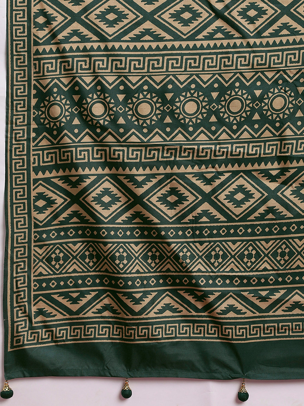 Dark Green Silk Blend saree – detail view 5