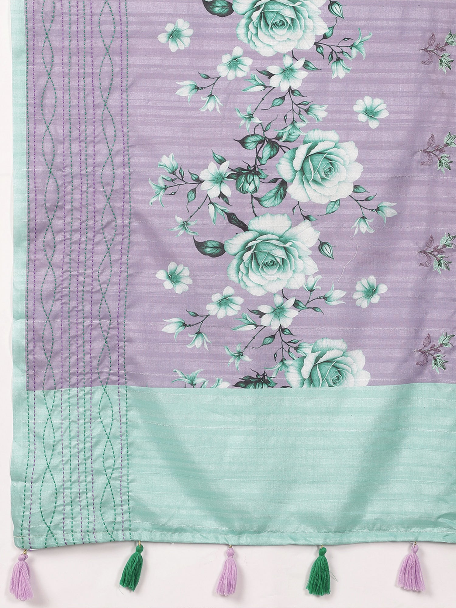 Lavender Silk Blend saree – detail view 5