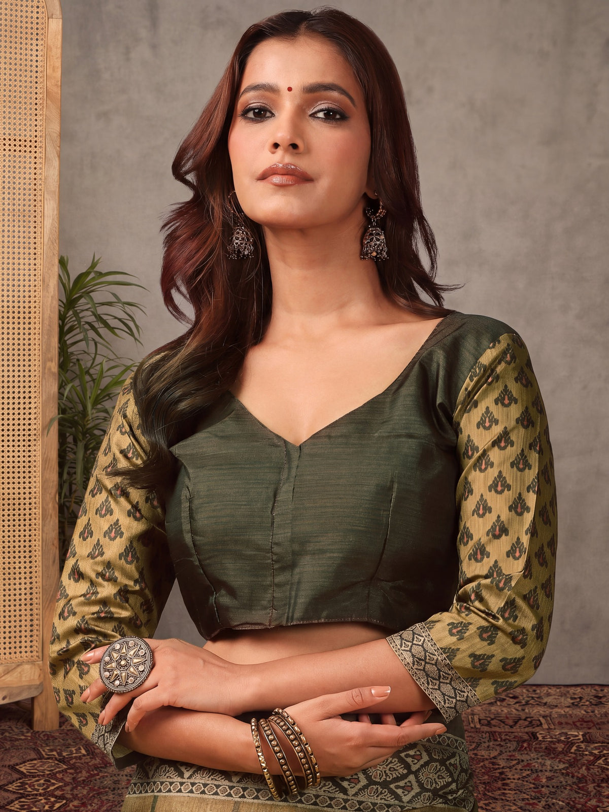 Light Green Silk Blend saree – detail view 4
