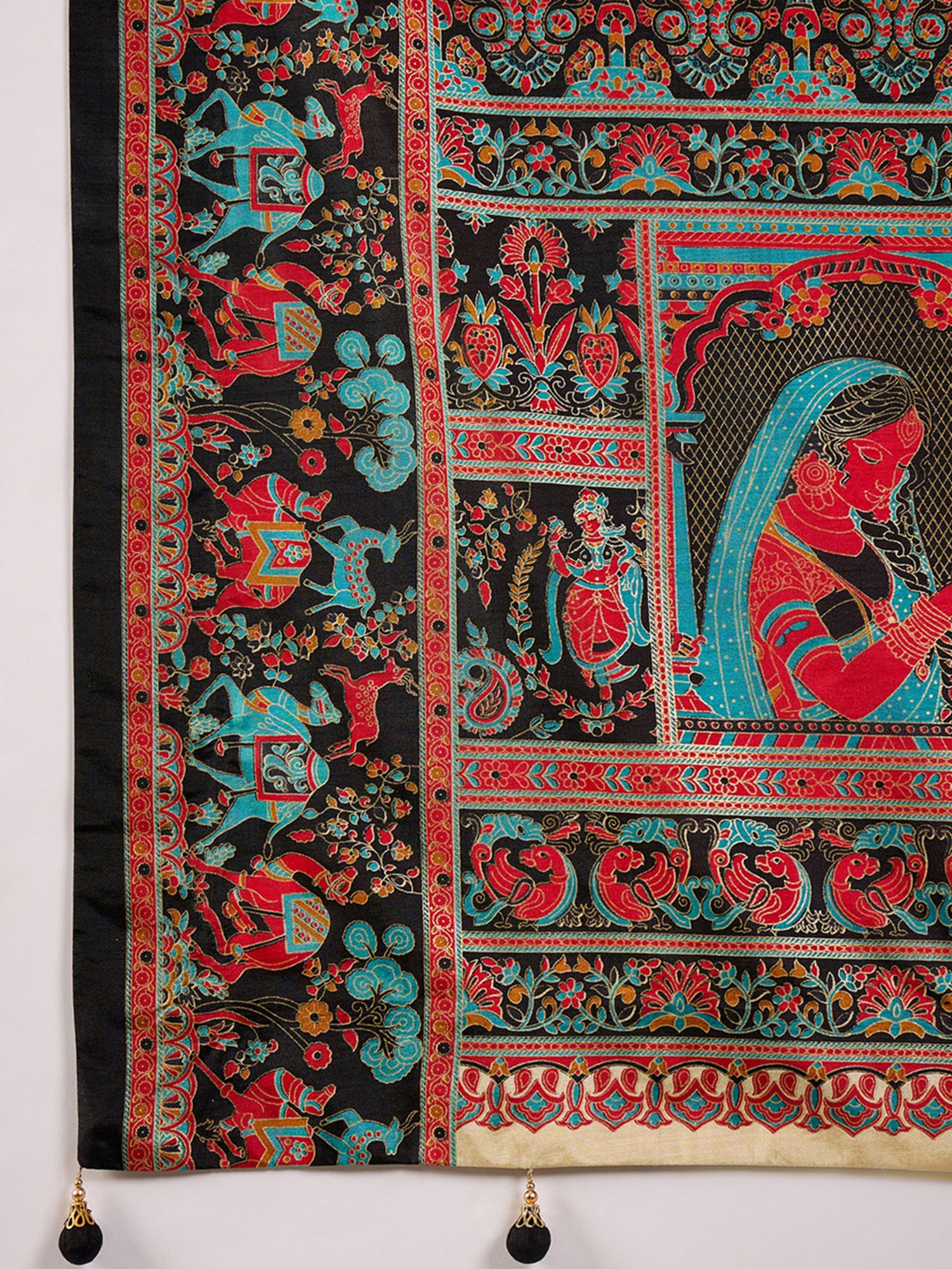 Black Silk Blend saree – detail view 5