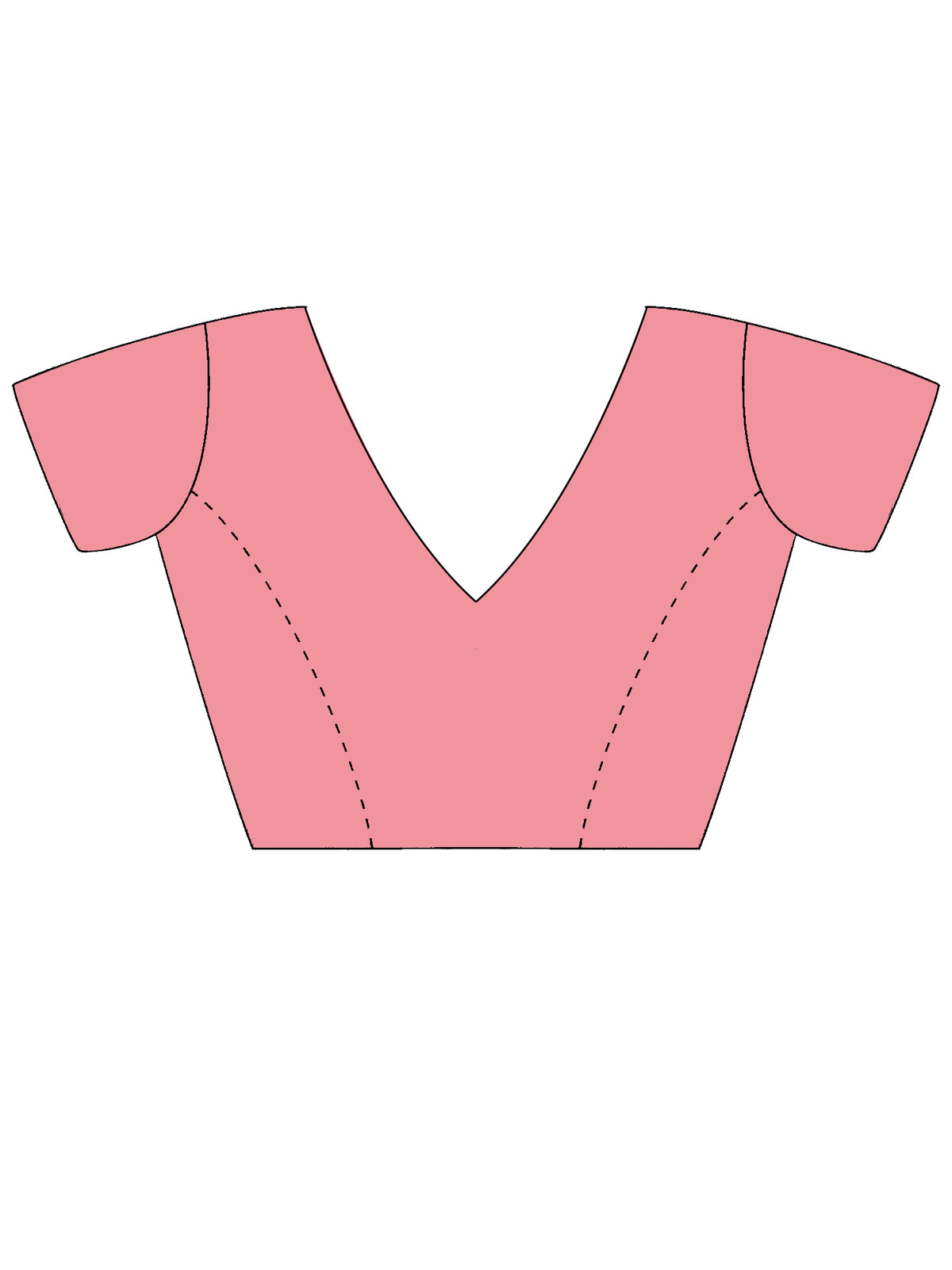 Unstitched peach cotton blend blouse piece with woven design design