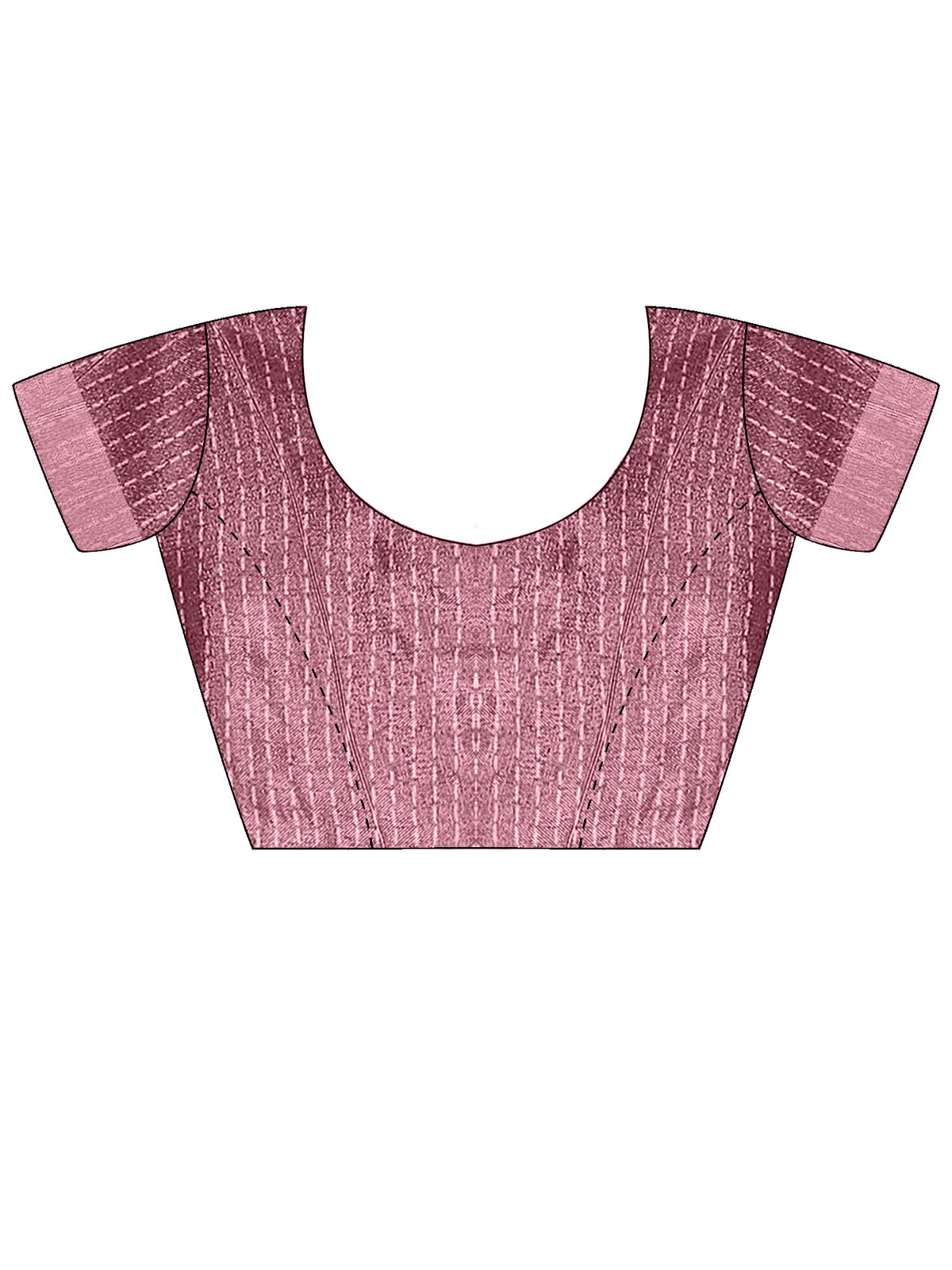 Unstitched mauve cotton silk blouse piece with ethnic motif design