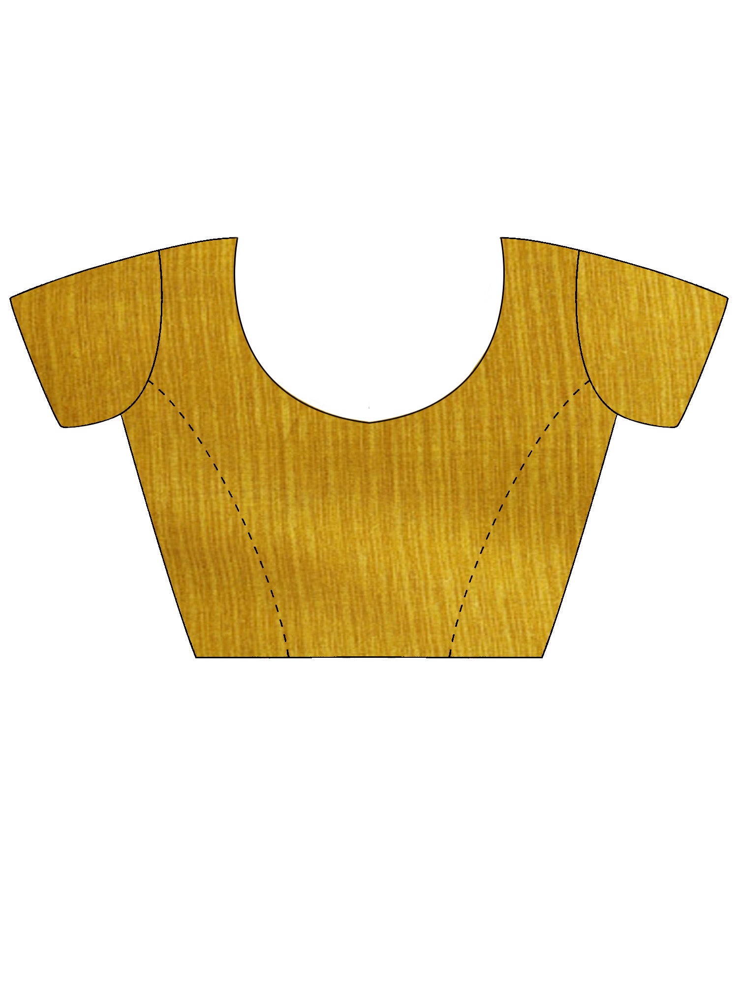 Unstitched mustard cotton blouse piece with solid design