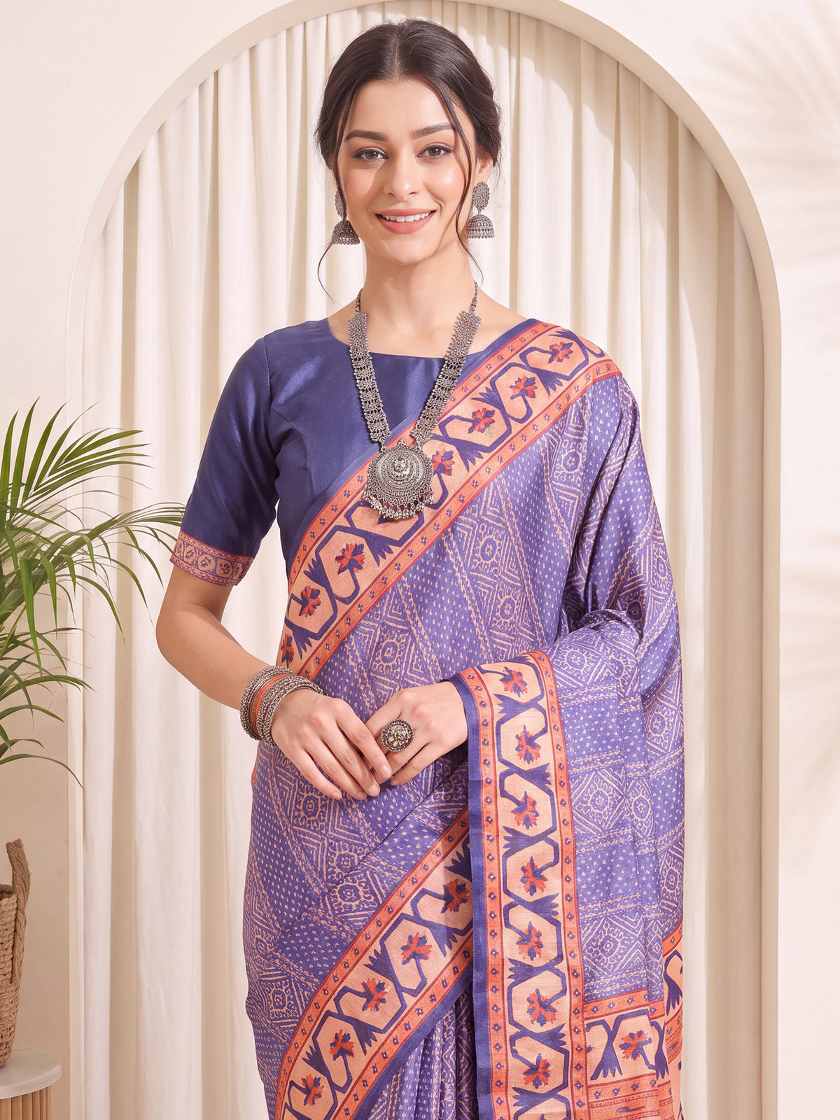 Lavender Silk Blend saree – detail view 4