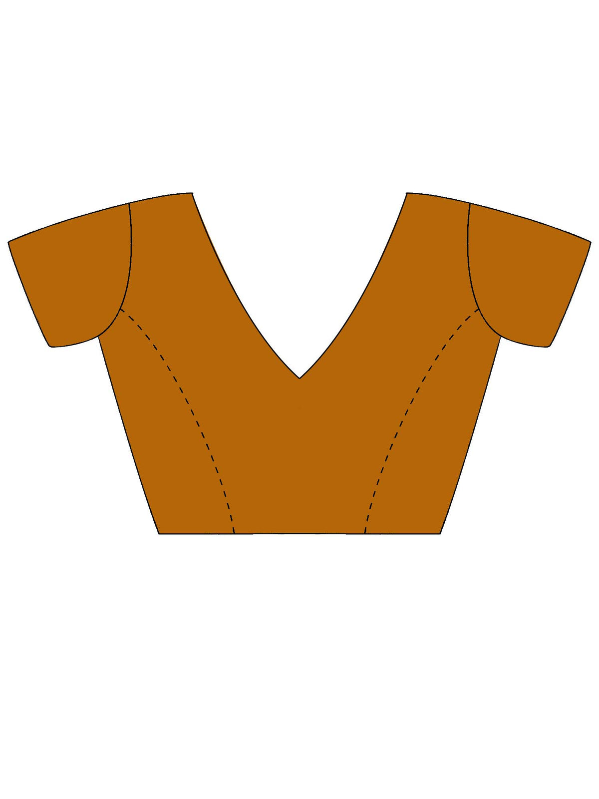 Unstitched mustard georgette blouse piece with solid design