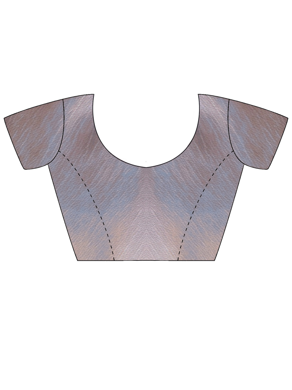 Unstitched metallic silk blouse piece with embellished design