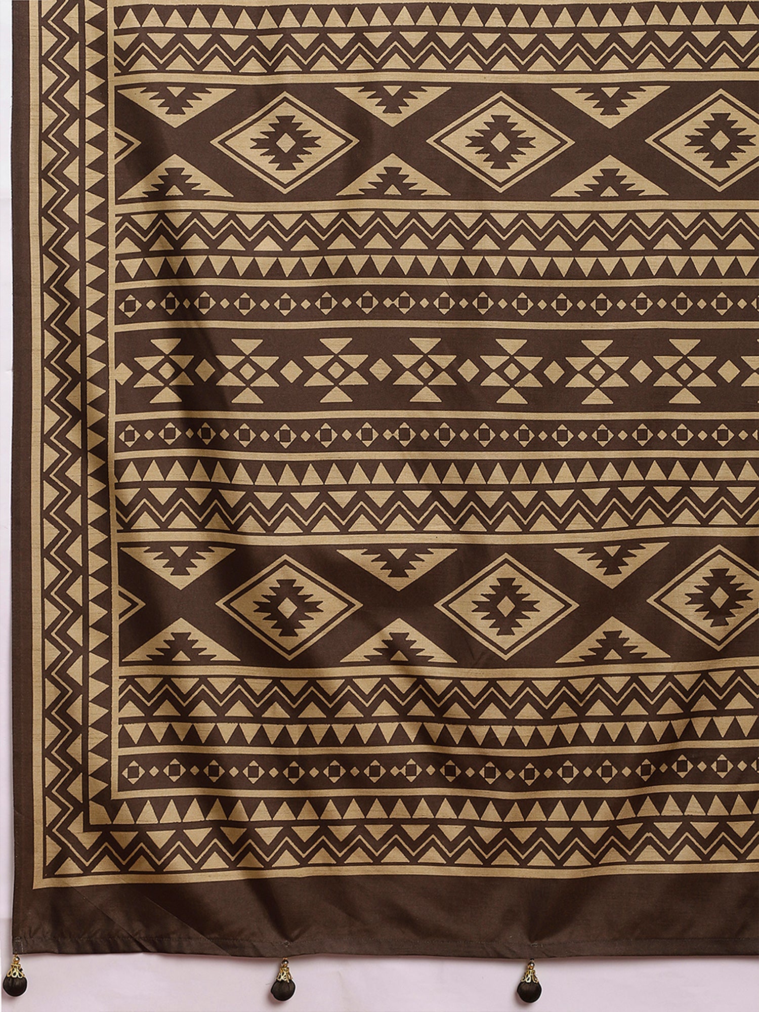 Brown Silk Blend saree – detail view 5