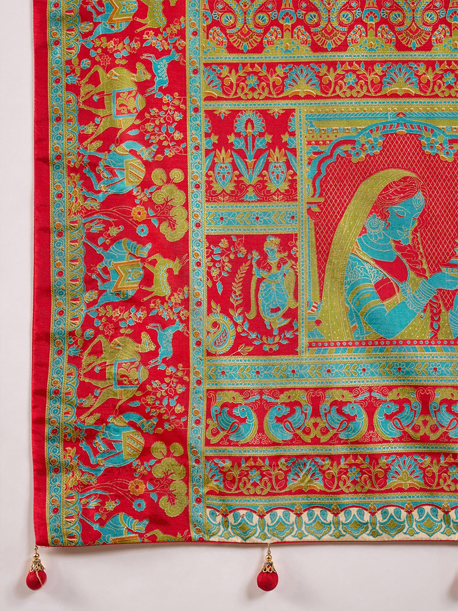 Red Silk Blend saree – detail view 5