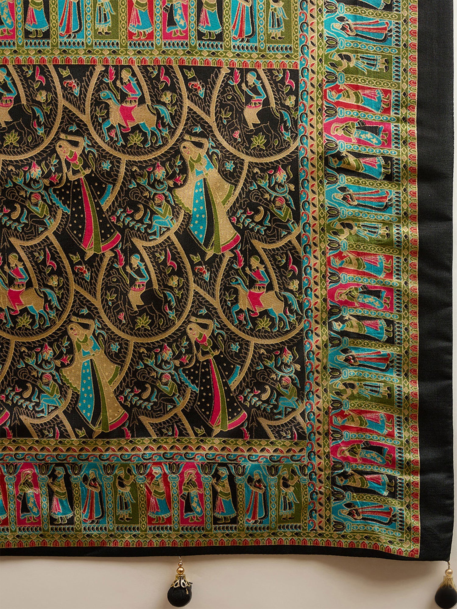 Black Silk Blend saree – detail view 5
