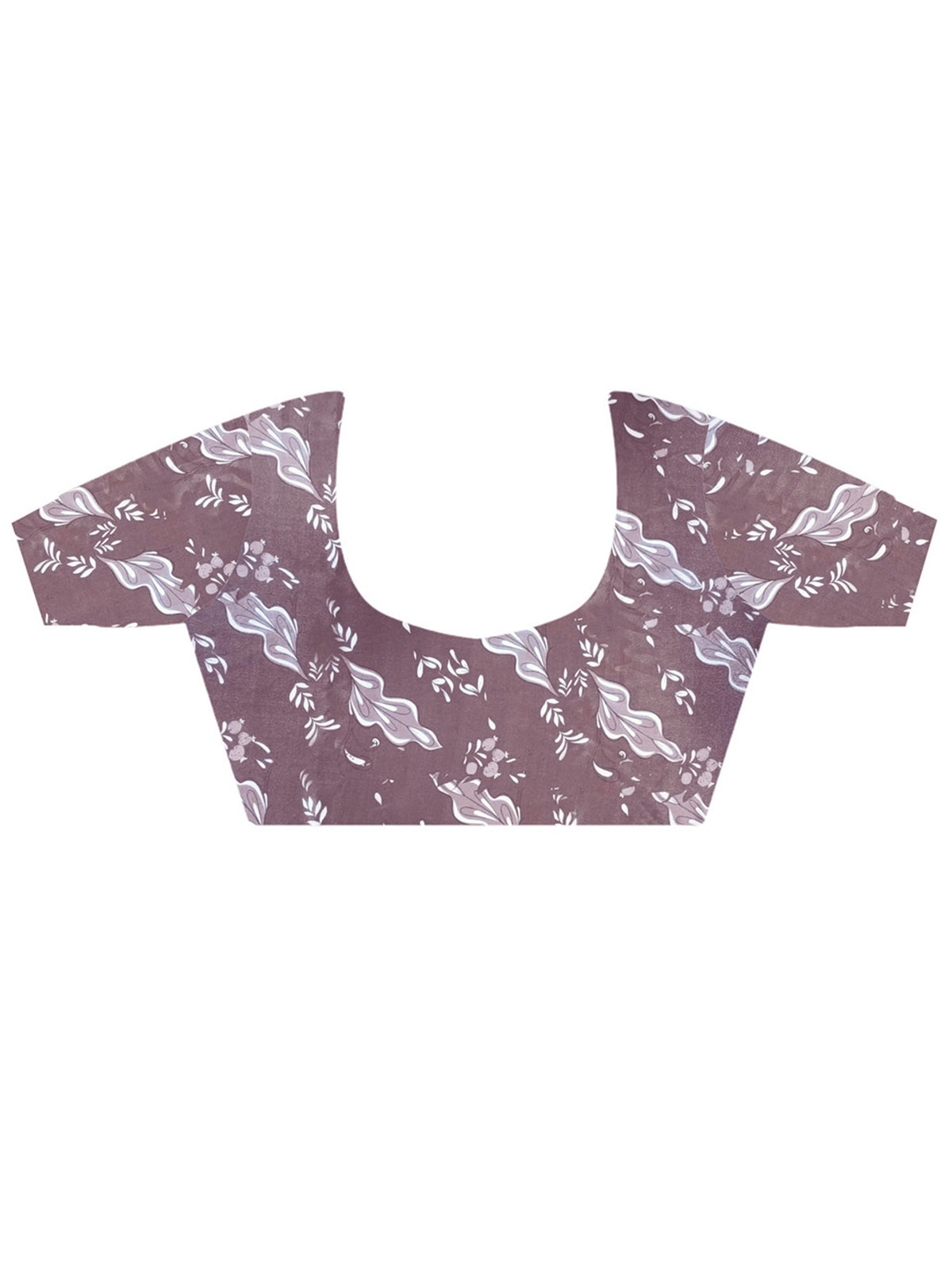 Unstitched mauve crepe blouse piece with abstract design