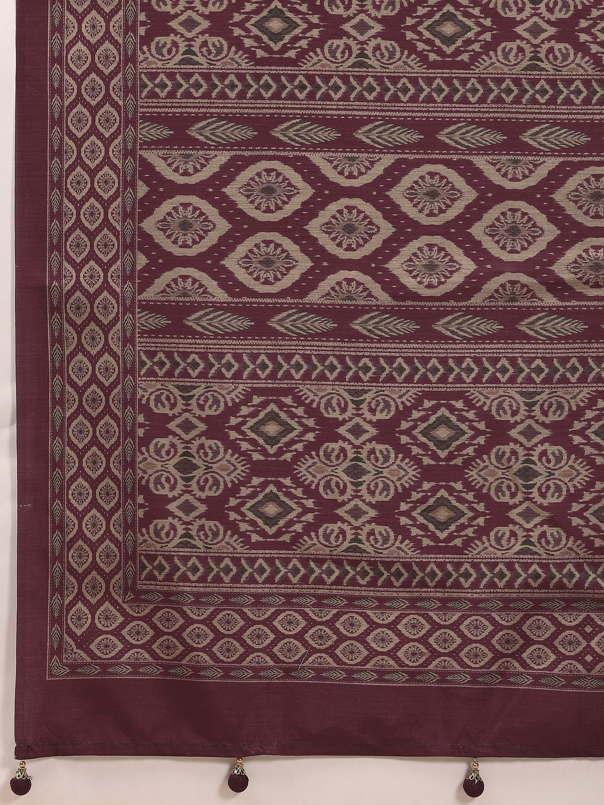 Mauve Silk Blend saree – detail view 5