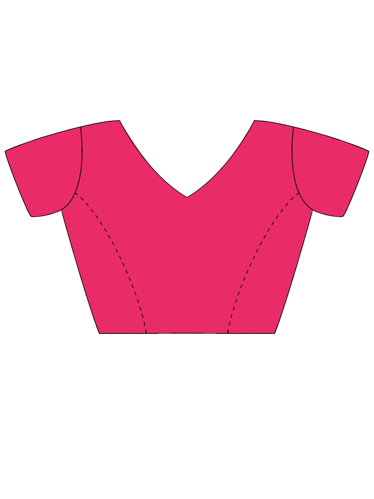 Unstitched pink dola silk blouse piece with solid design