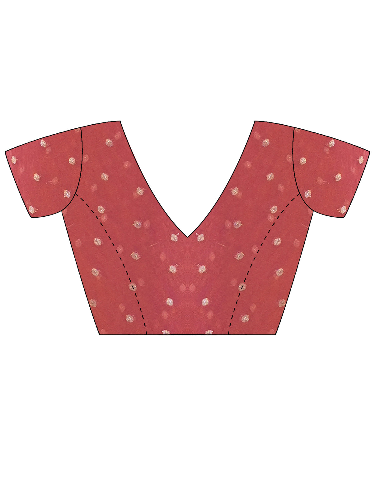 Unstitched pink georgette blouse piece with embellished design