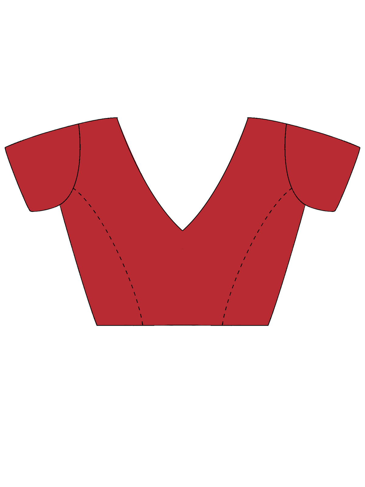 Unstitched maroon silk blend blouse piece with zari butta design